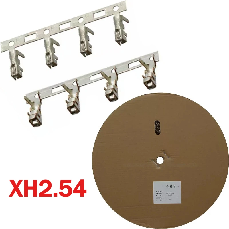 7000Pcs/Reel XH2.54 XHB2.54 Female Crimp Terminals Phosphor Copper Continuous Tape Reel Contact Spring for 2.54mm XH Connector