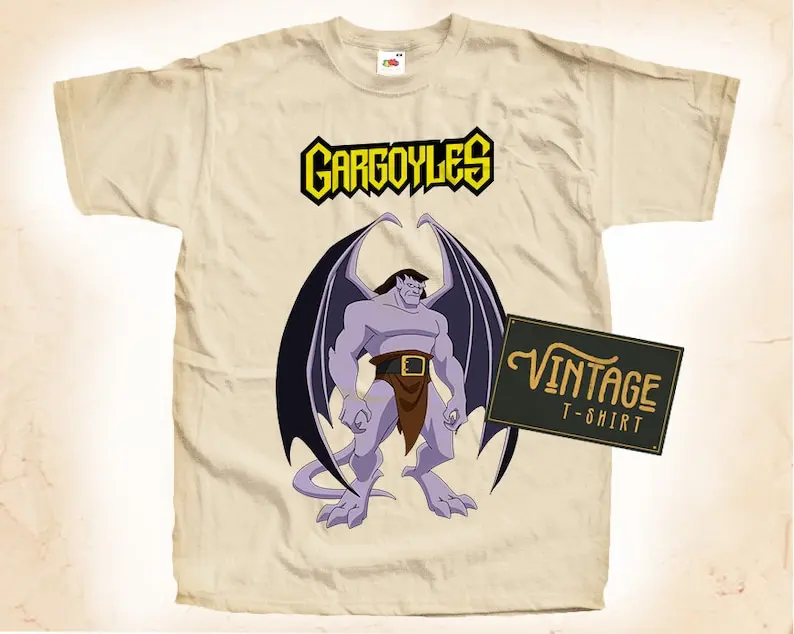 Gargoyles T shirt Tee Natural Vintage Cotton Movie Poster All Sizes