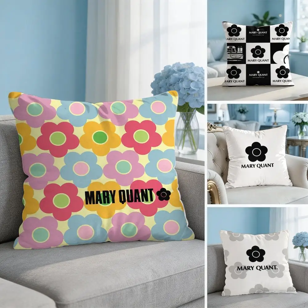 Fashion M-Mary-Q-Quant Cushion Cover Square Pillow Bedroom Sofa Leisure Comfort Living Room Home Decoration 40X40