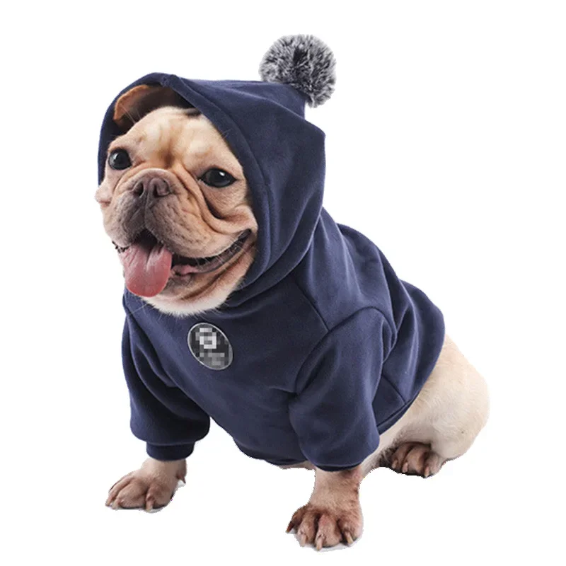 Fashion French Bulldog Pug Dog Coat Jacket for Small Medium Dogs Winter Warm Pet Clothes Puppy Yorkies Sweatshirt Pets Clothing