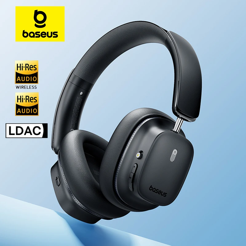 

Baseus ANC Wireless Headphone Hi-Res LDAC Headset Bluetooth 5.4 BISA Pro Spatial Audio 50mm Driver Overhead Earphone Bowie 30Max