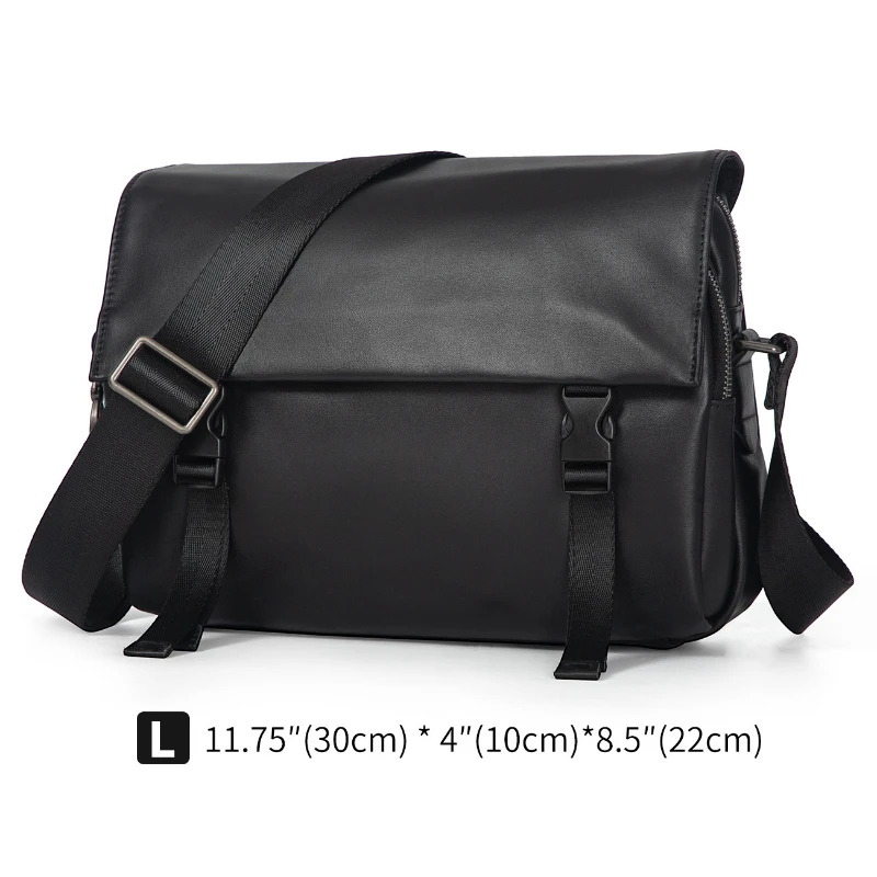 High Quality Men Genuine Leather Shoulder Bag Luxury Design Crossbody First Layer Cowhide Trend Messenger Bag For 9-11.5'' IPad