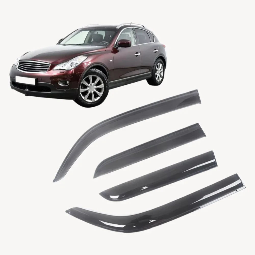 

Window Visor Rain Guards for Infiniti EX-Series EX35 EX25 EX37 2007 2008 2009 2010 2011 2012 2013 Wind Deflectors Door Visor