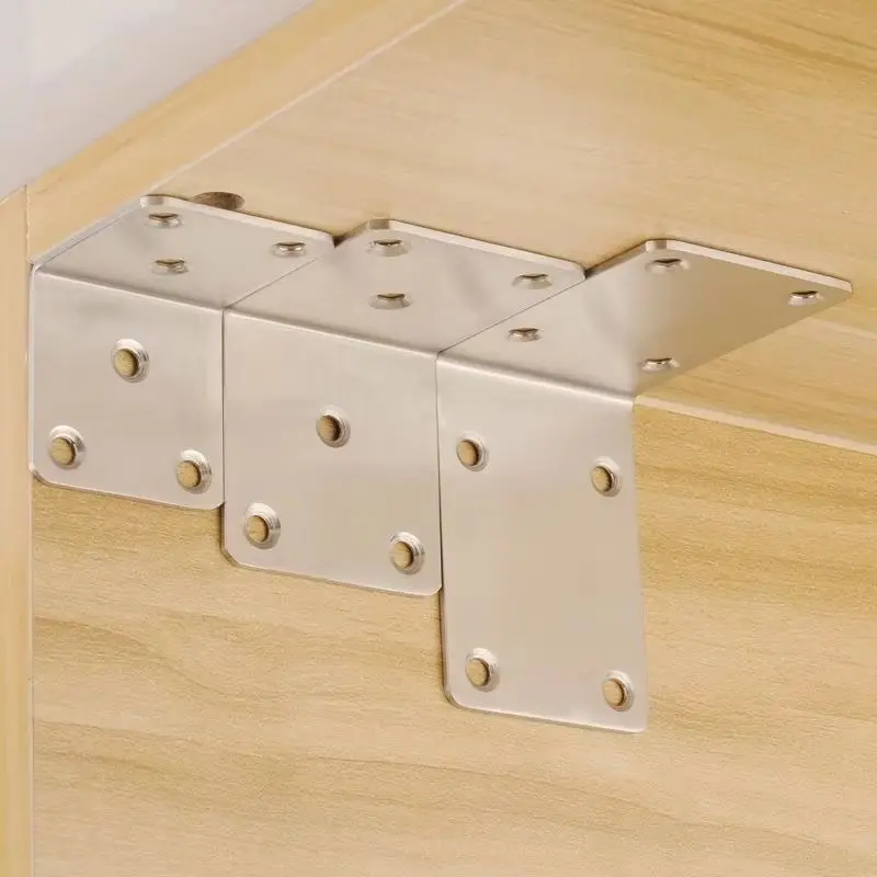 20PCS Stainless Steel Right Angle Corner Braces L Shape Board Frame Furniture Shelf Fastening Brackets Furniture Connect Fitting