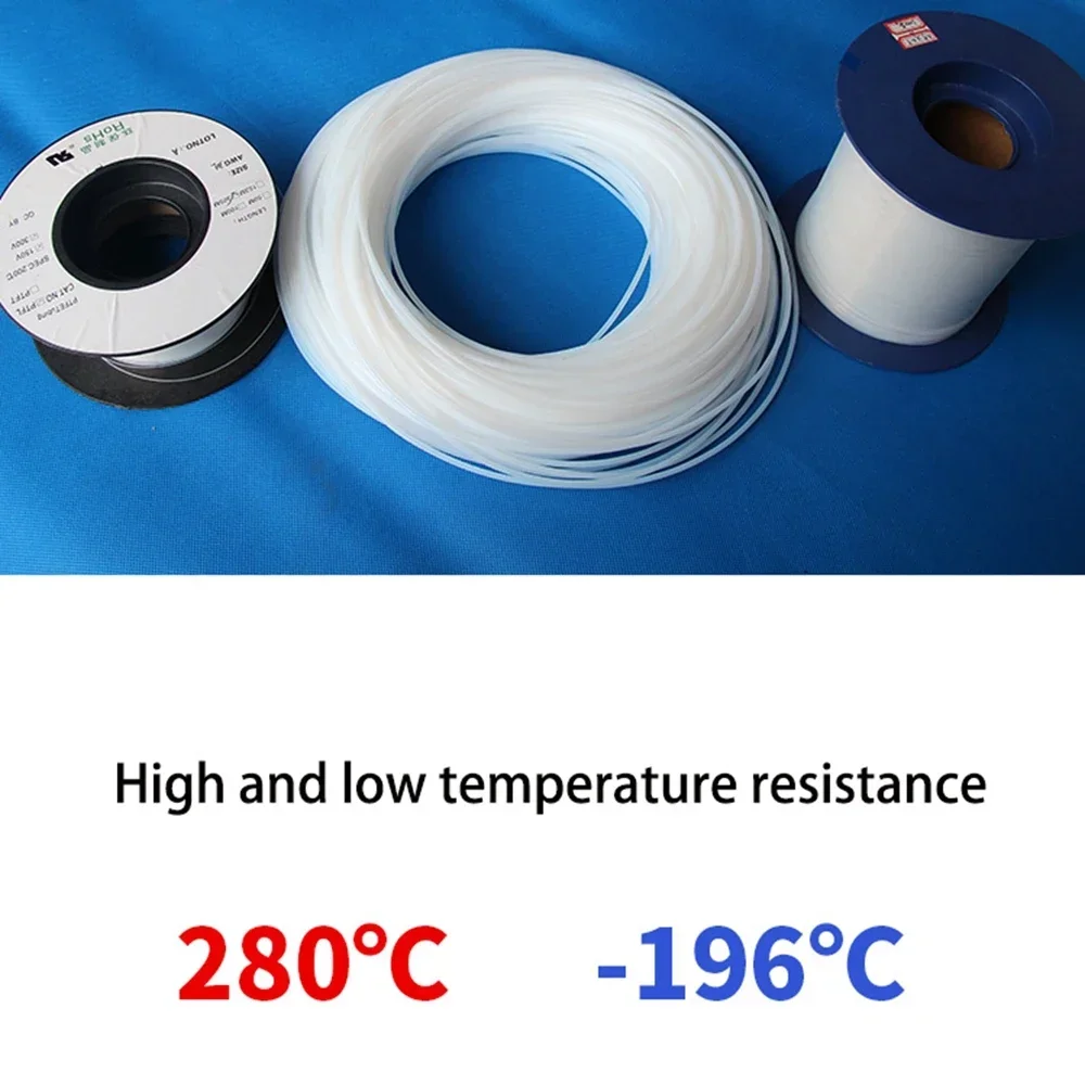 5 Meters 0.3mm 0.5mm 0.6mm 0.8mm 1mm 1.2mm 1.5mm 1.6mm 1.8mm 2mm 2.5mm ID Micro PTFE Flexible Soft Hose capillary Tube Pipe