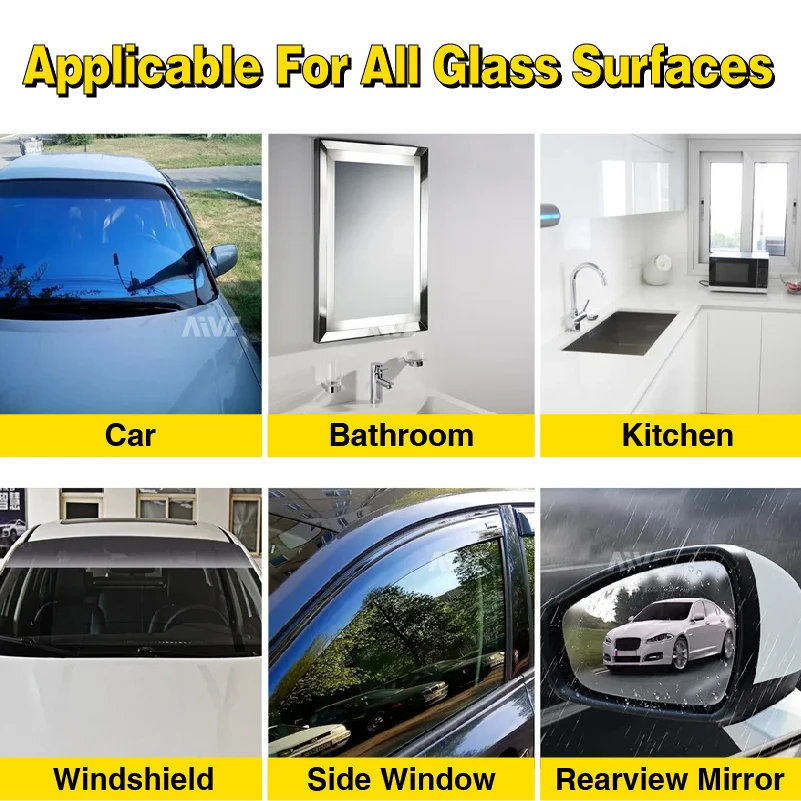 AIVC Glass Oil Film Remover Car Windshield Water Spots Stain Removal Paste Glass Polishing Compound Window Cleaning Detailing