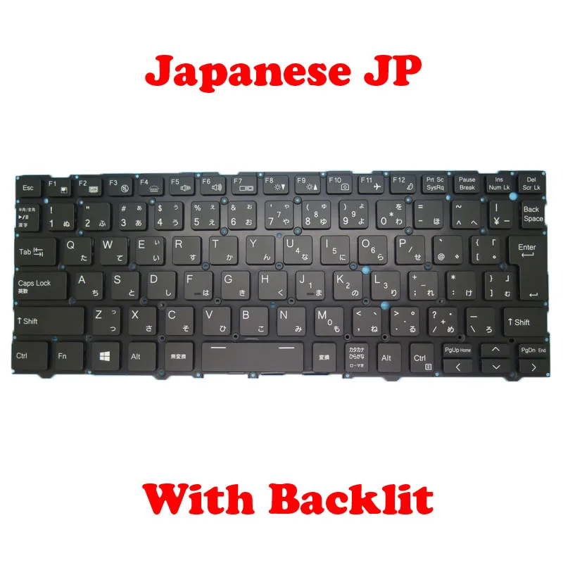 Laptop JP Backlit Keyboard For CLEVO NV40 CVM19C30J04302 6-80-NV400-21A-1 CVM19C30J0J4305 JP 6-80-NV410-21A-1 Japanese NO Frame