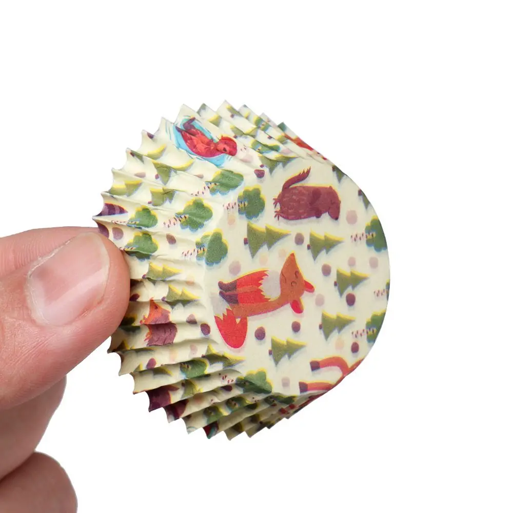 100PCS Home & Kitchen Pastry Tools Cupcake Baking Mold Grease-proof Flower Animal Cake Paper Cups Muffin Cup