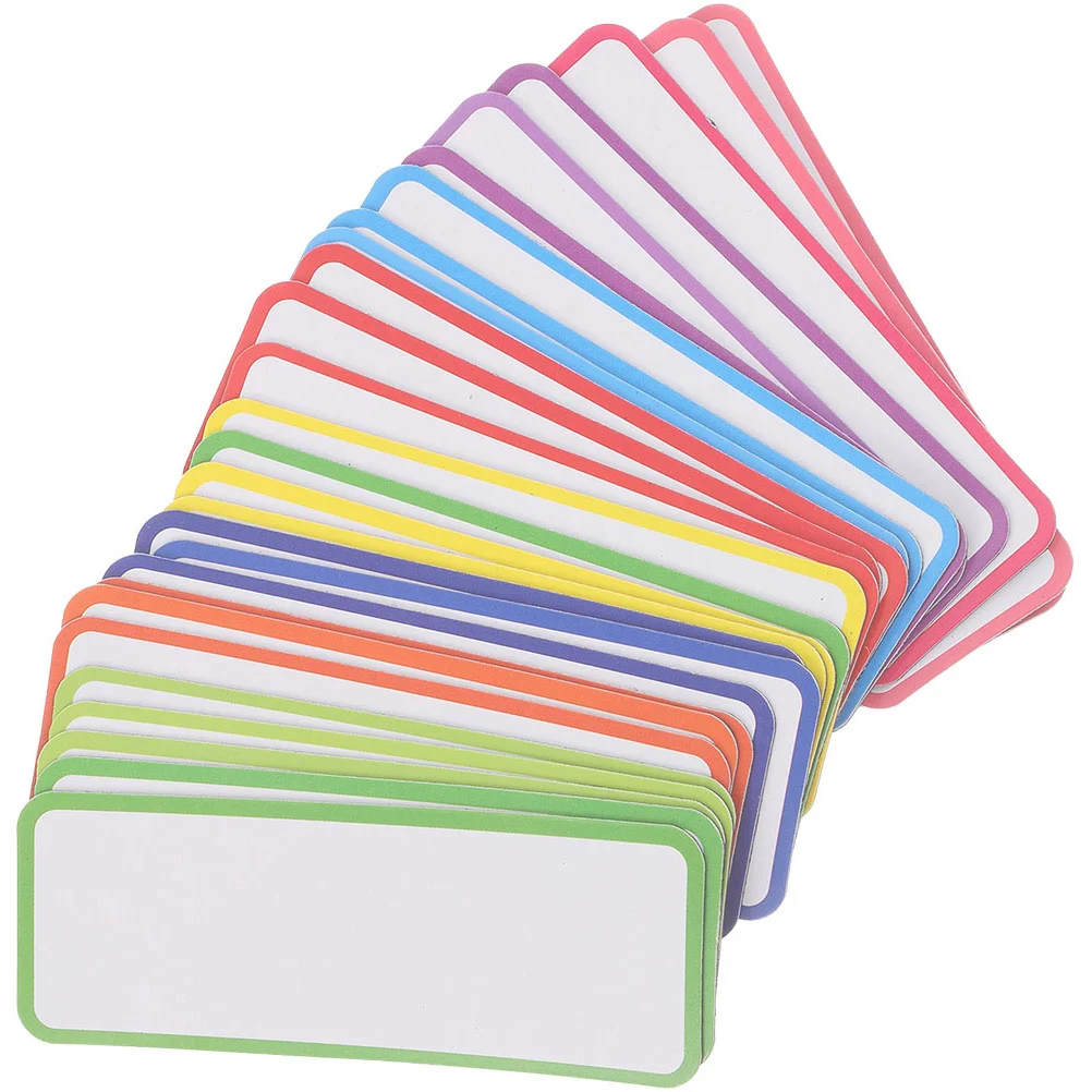 54 Pcs Magnetic Label Thin Stainless Door Wall Labels Locker Wallpaper Refrigerator Magnets Sticker