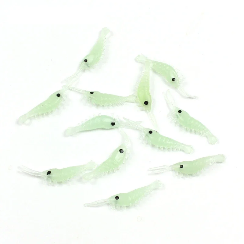 

35mm/0.3g bait luminous artificial simulation soft bait shrimp Shihang shrimp lure soft bait wholesale accessories tackles