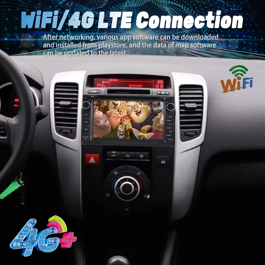 Android 14 Car Radio 2 Din Multimedia Auto Video Player For Kia Ceed ED Venga 2013 2014 Apple Carplay WIFI 4G Bluetooth GPS DSP