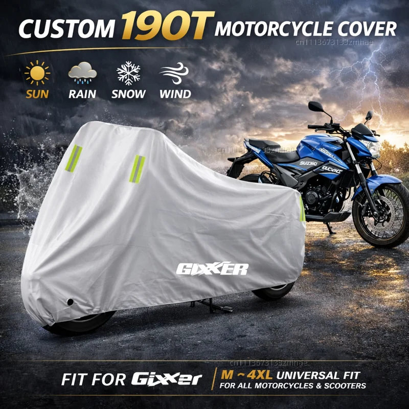 

For Gixxer 150 SF 150SF SF 250 SF250 GIXXER 155 250 2020 2021 Outdoor Motorcycle Cover Waterproof Rain Dust Sun Cover