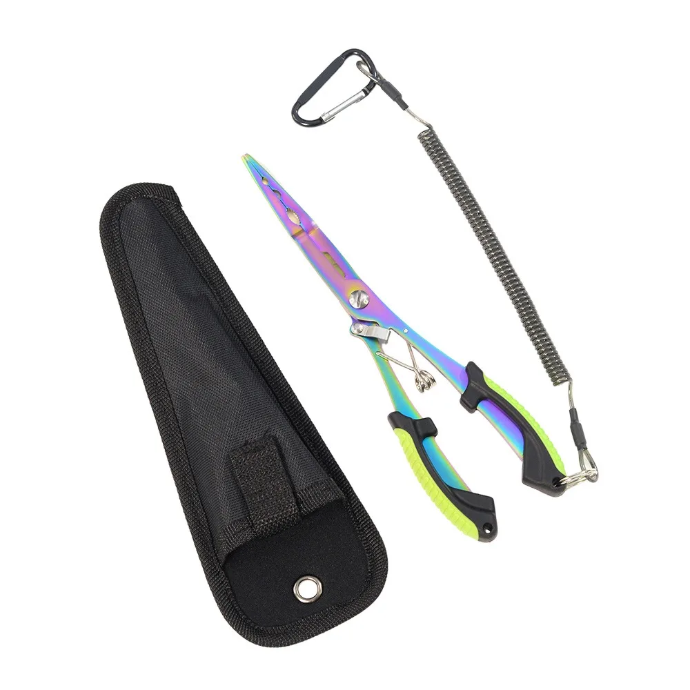 Saltwater Resistant Stainless Steel Fishing Pliers Needle Nose Rustproof Fishing Pliers Hook Remover Fishing Hook Pliers