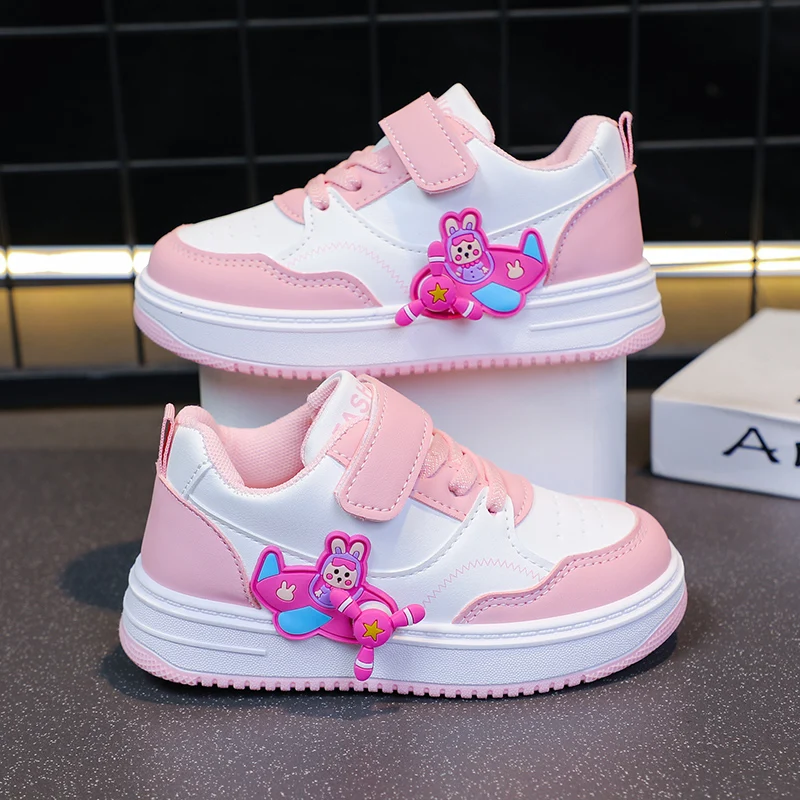 Children Sneaker Boy Casual Shoes Breathable Leather Flat Student Walking Shoes Non-slip Girl Lightweight Sports Tennis Footwear