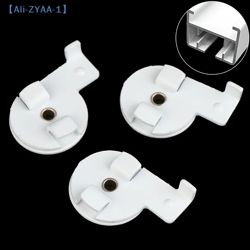 【ZYAA-1】5/10Pcs Motorized Sliding Curtain Rail Swivel Ceiling Bracket Electric Fixing Mount Trietex Curtain Track Accessories