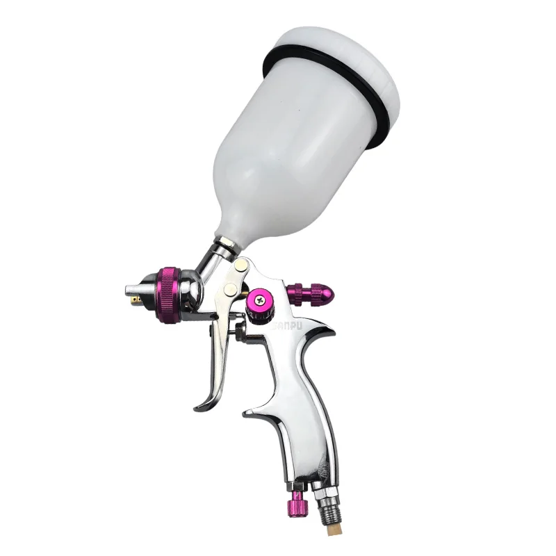 

Professional High Pressure Air Spray Gun Aluminium Alloy Nozzle Pneumatic Source Gravity Feed 35 PSI 600ML Cup Capacity DIY