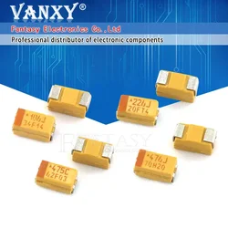 Condensateur au tantale A B C D, 6V 10V 16V 25V 35V 50V 0.1UF 1uf 2.2UF 4.7UF 10UF 22UF 33UF 47UF 100UF 220, 10 pièces uF 330UF