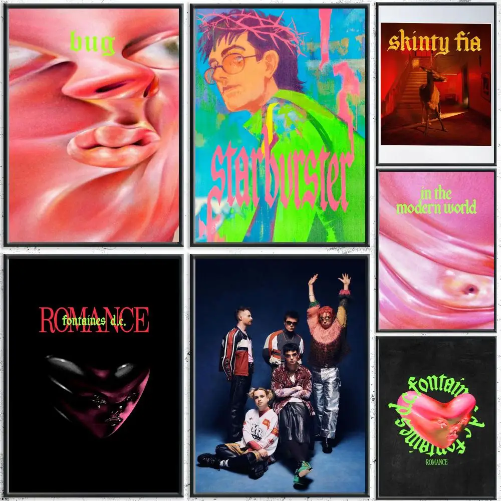 Trending Band F-Fontaines D.C.S Poster HD Self-Adhesive No Residue After Removal Ideal for All Kinds of Wall Decor