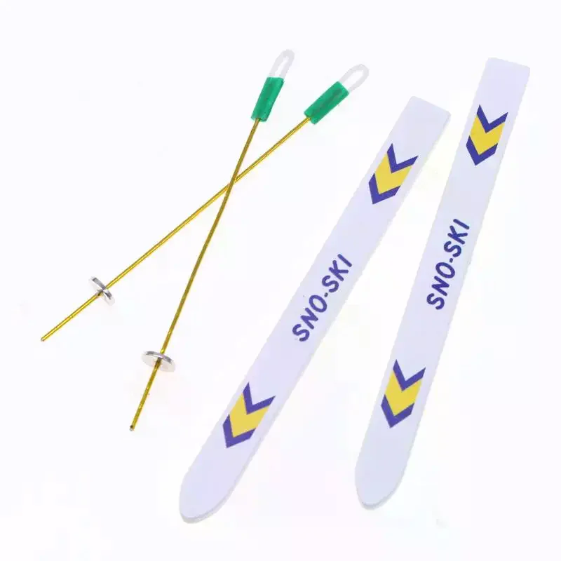 1Set Puppenhaus Miniatur Holz Ski Board Weihnachten Szene Dekoration Puppen Haus Weihnachten Zubehör Kinder Spielzeug Geschenk