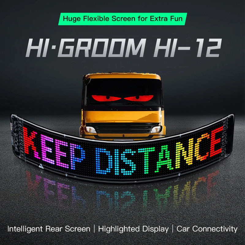 

LED Matrix Pixel Panel Night Light DIY Programmable Flexible LED Display For Car Window Screen Wireless Adhesive LED Light