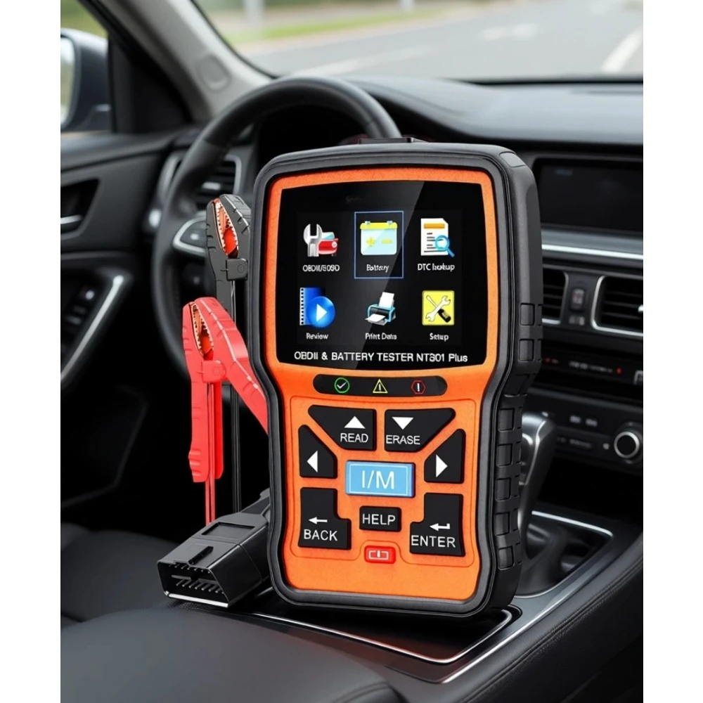 

Enhanced OBD2 Scanner and Battery Tester Professional Diagnostic Tool for 12V Vehicles from 1996