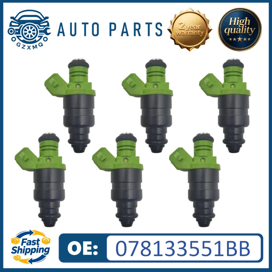 078133551BB High-Quality 6pcs Fuel Injectors For Audi A6 1997~2005 A4 2002~2005 2.4L 1998-2005 Passat 2.8L