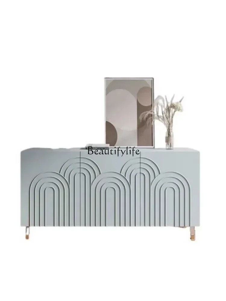 

23Affordable Luxury Style Dining Edge Tea Cabinet Advanced Modern Simple Paint Multi-Functional Storage Entrance CabinetL