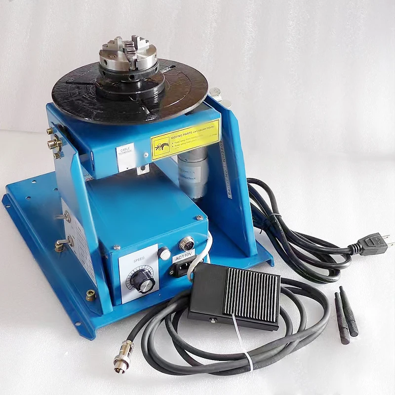 Pequeno posicionador de soldagem de 10 kg, plataforma giratória de soldagem automática combinada + mandril de 65mm de alta qualidade