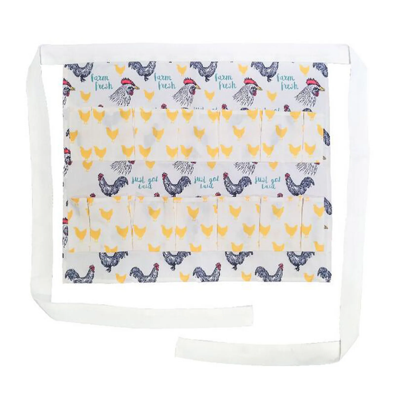 Apron Durable Eggs Gathering Apron 12 Deep Pockets Hold Chicken Farmerhouse Farm Farm Hen Print Chicken Egg Collecting Apron