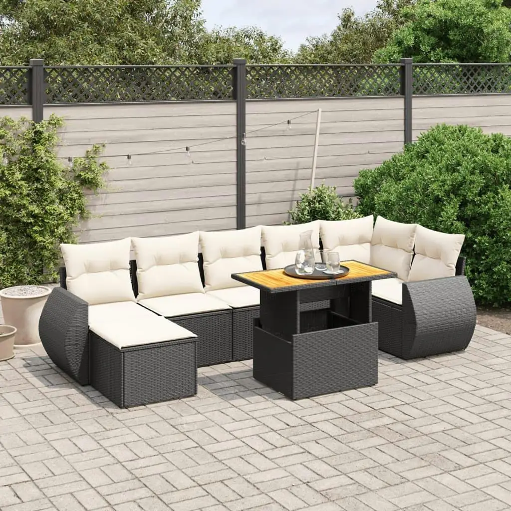 

Elegant Garden Sofa Set Outdoor Black Patio Furniture Modern Design Comfortable Seating Arrangement