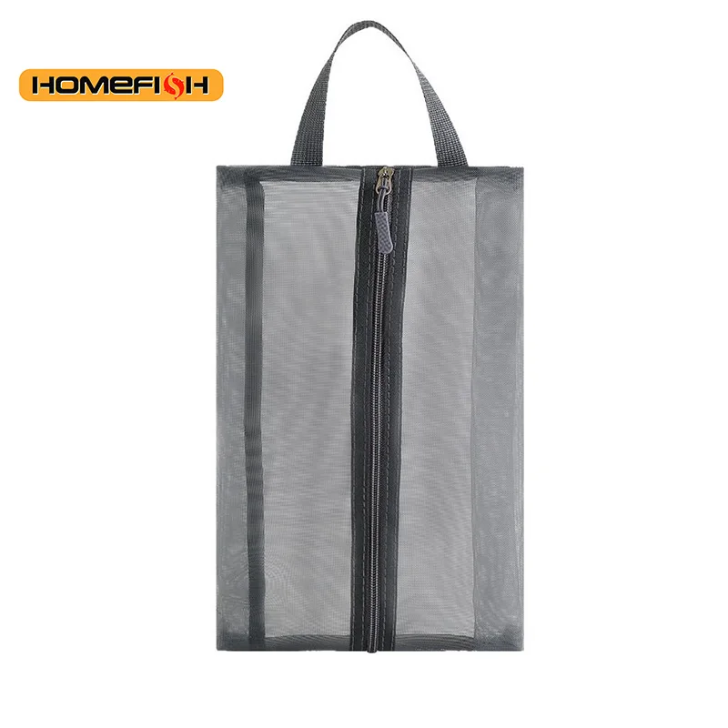 HOMEFISH Nylon-Reiseschuhtasche mit Reißverschluss, atmungsaktiver Schuhaufbewahrungsbeutel, multifunktionaler Make-up- und Wäsche-Organizer für Männer und Frauen – Detail 6