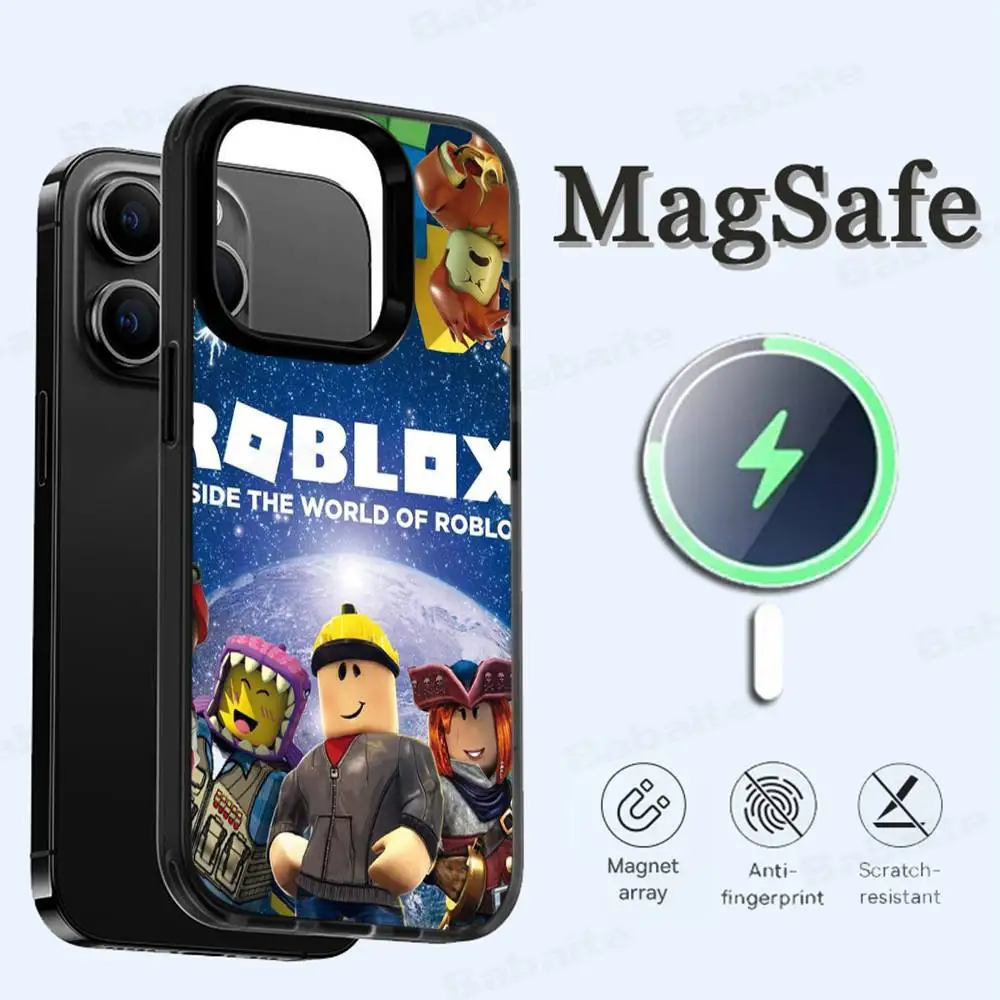 لعبة شعبية R-Roblox حافظة هاتف حافظة مغناطيسية Magsafe حافظة هاتف آيفون 17 Air 16 Pro Max 15 14 13 12