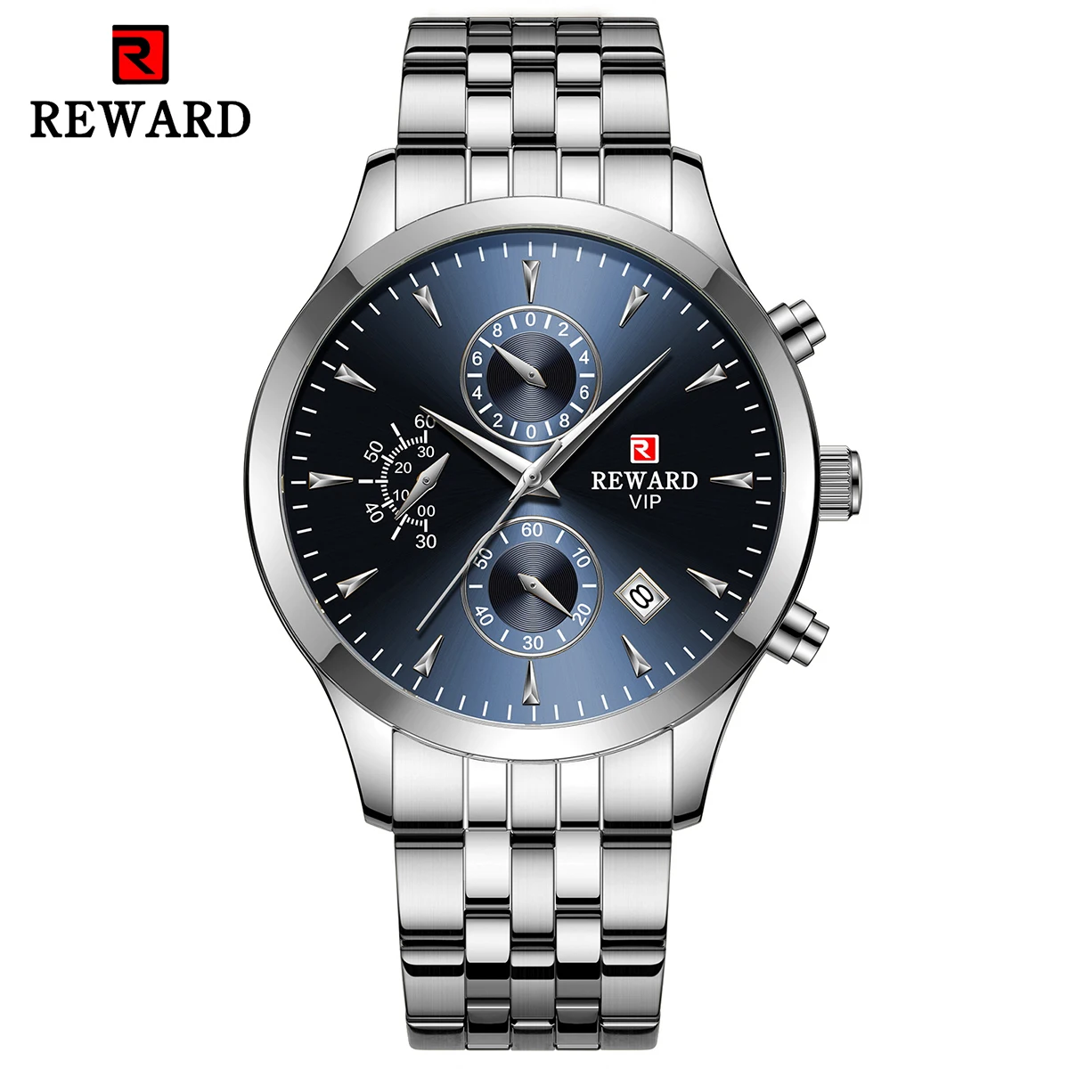 REWARD Sport Mens Watches Chronograph Top Brand Luxury Quartz Waterproof Watch Male Stainless Steel Wristwatch Relogio Masculino