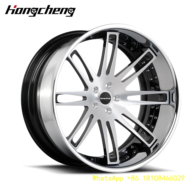 

18-24 Inch Custom 3-Piece Forged Alloy Wheels 5x112 5x120 for Luxury Passenger Cars