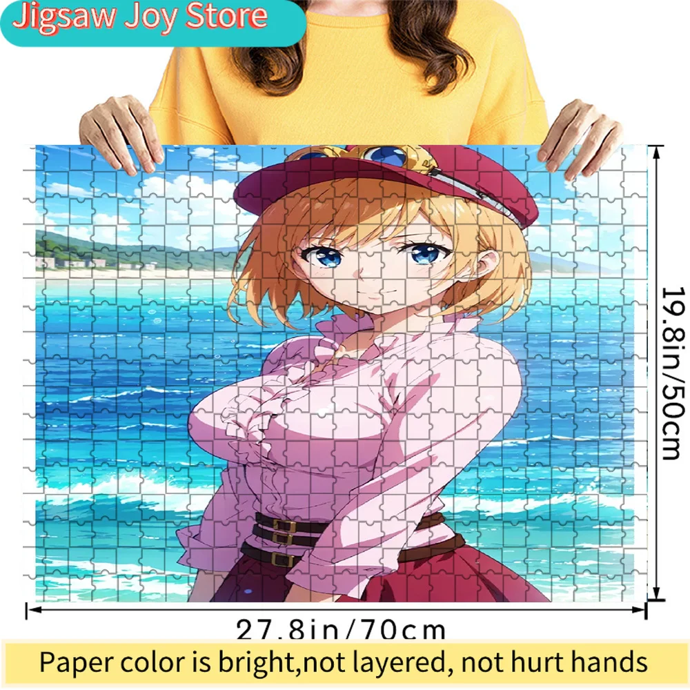 

Коллекционный пазл из бумаги с изображением пляжной сцены с розовой блузкой коалы, персонаж аниме «Революционная армия», подарок для фанатов