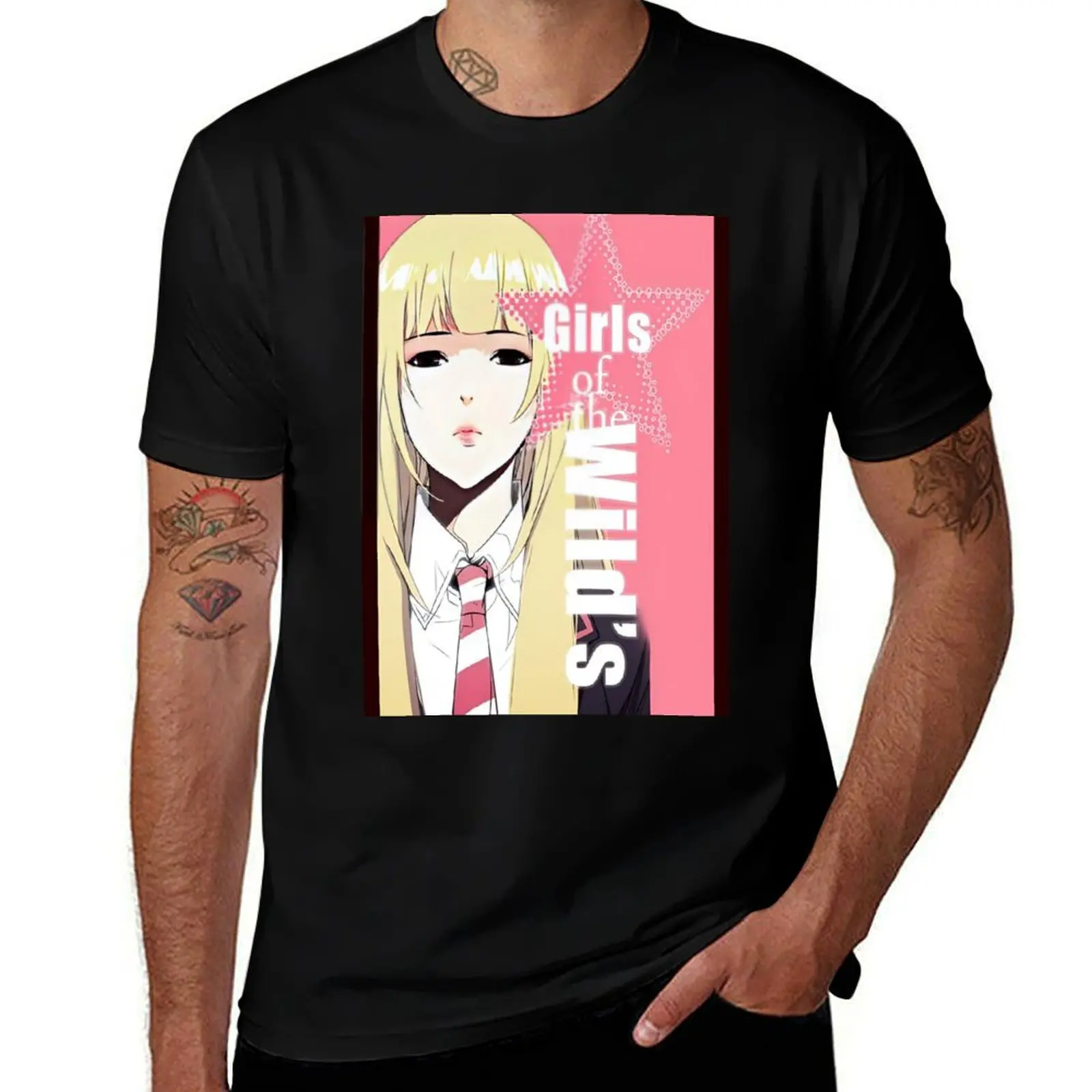 girls of the wilds manhwa T-Shirt Basic Solid Tee for Daily Use