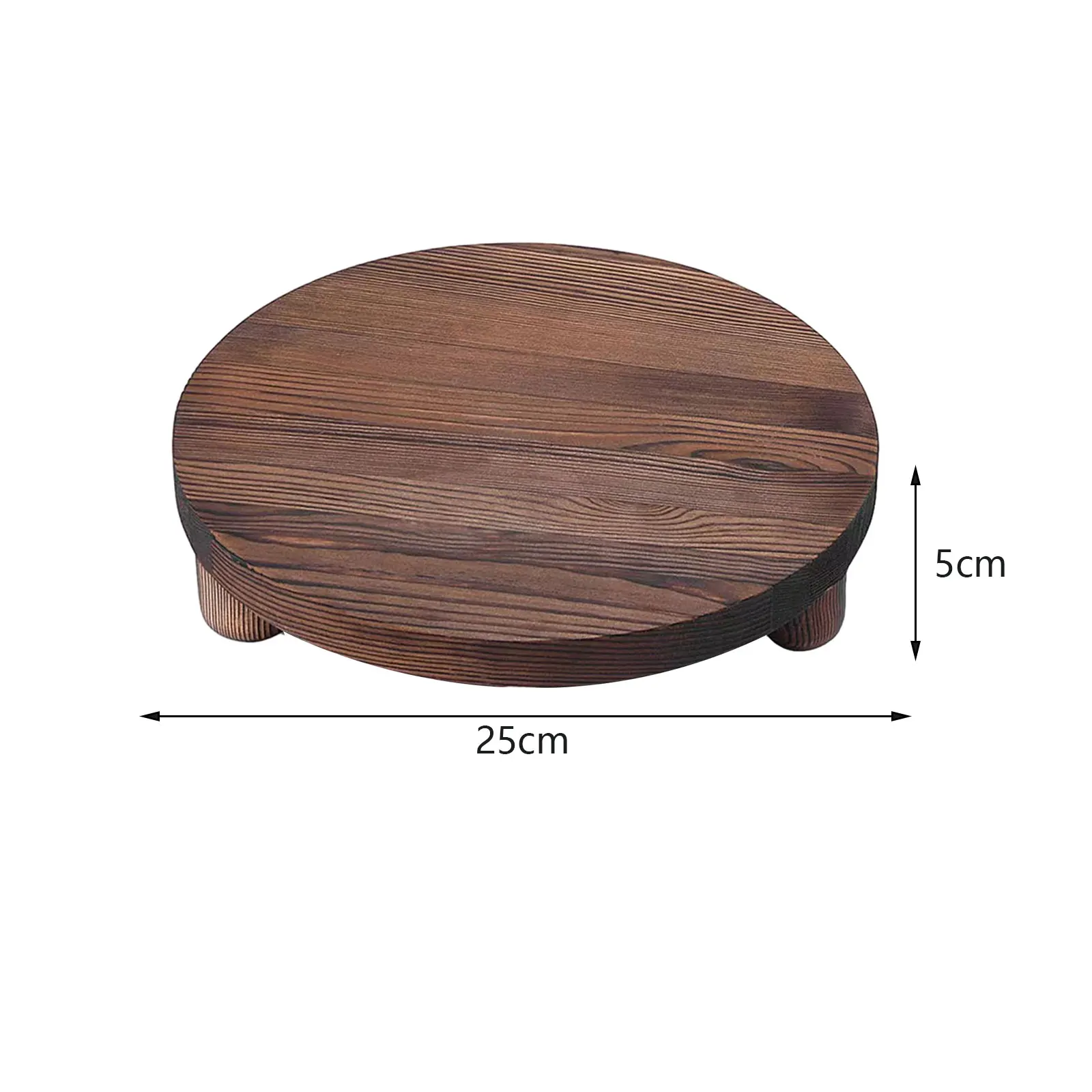 Wood Riser Stand Home Decor Round Bathroom Wood Pedestal Tray Decorative Riser for Display Dessert Indoor Plant Pot Candle Cake