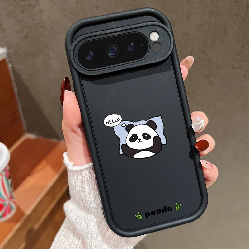 Cartoon Panda Soft Case für Google Pixel 8A 8 Pro 9 Pro XL stoßfeste TPU Candy Farbe Silikon Telefon Abdeckung für Pixel 9 8 Pro