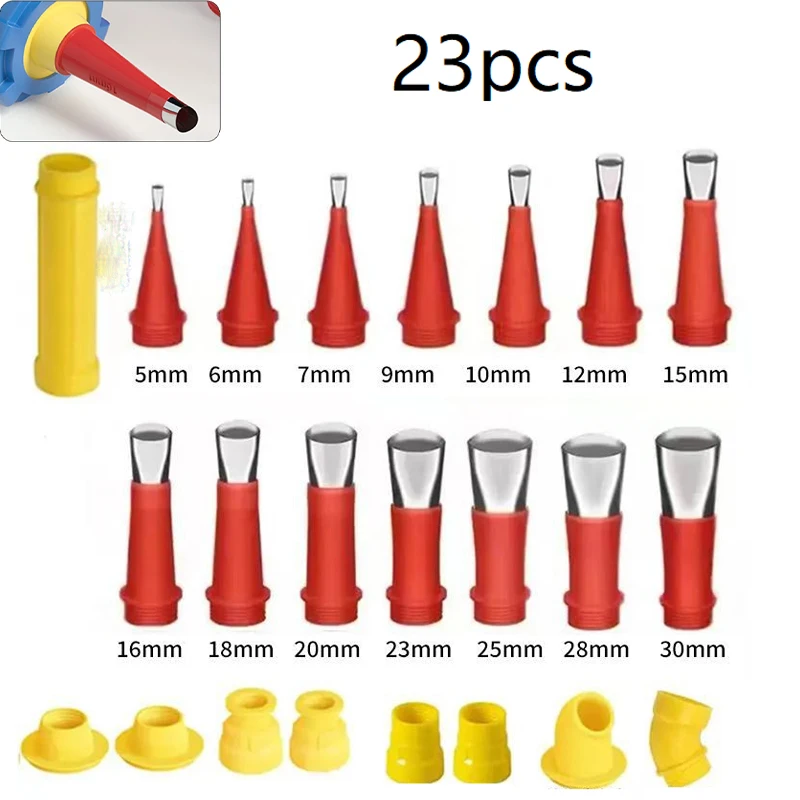 23 Pcs Stainless Steel Caulking Tools Set for Silicone Sealant Applications in Kitchen, Bathroom & Sink Joints -Construction Use