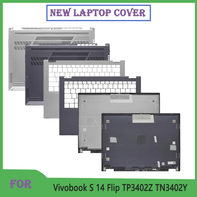 For Vivobook S 14 Flip TP3402 TN340 TP3402Z TN3402Y TN3402Q Replace Laptop LCD Back Cover Front Bezel Palmrest Lower Cover
