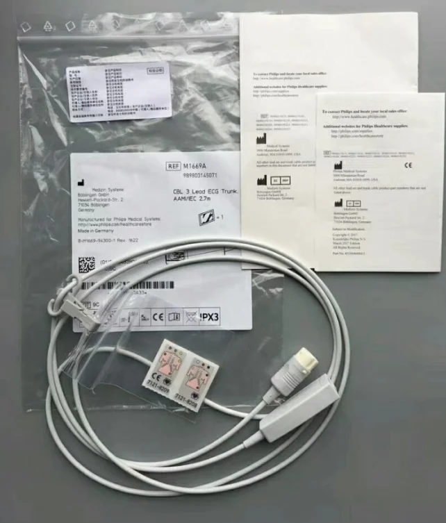 

FOR PHILIPS Original CBL 3 Lead ECG Trunk, AAMI/IEC 2.7M REF: M1669A or 989803145071