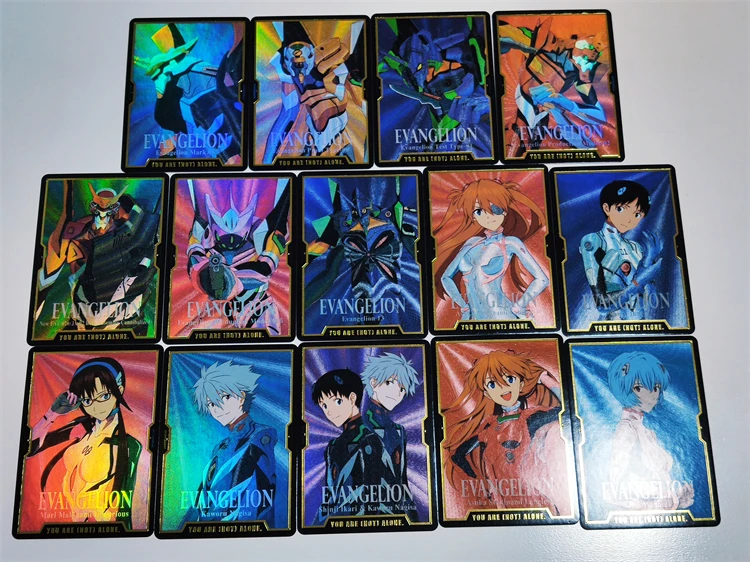 14Pcs/set Neon Genesis Evangelion Eva Self-Control Signature Collect Trading Flash Card Anime Gift Cartoon