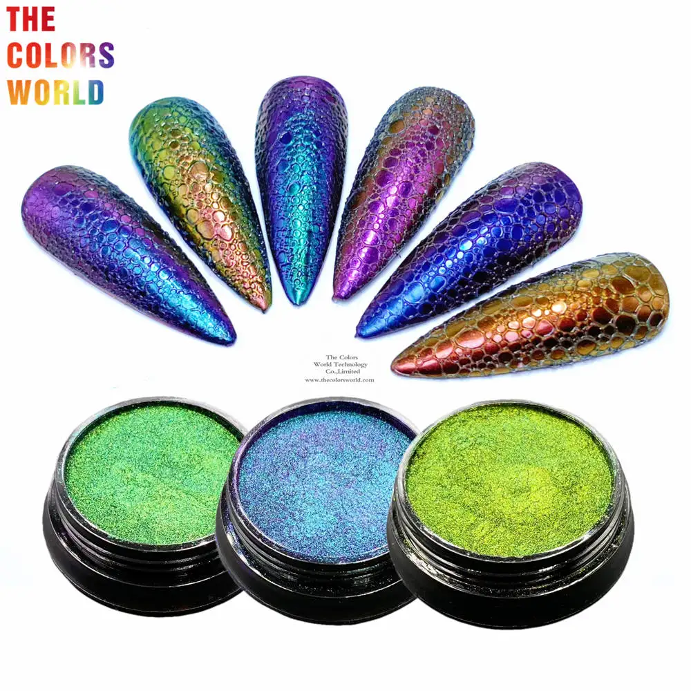 TCT-249 Unicorn Chameleon Powder Magic Powder Multi Chrome Nail Powder Rainbow Powder Nails Glitter Aurola Glitter Henna Makeup