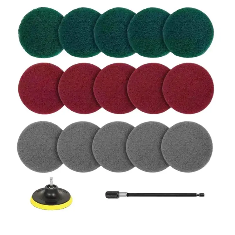 75STO-Power Scrubber Pads, 4 Inch Headlight Restoration Kit Drill Attachment& Brush Scouring Cleaning Pads For Kitchen