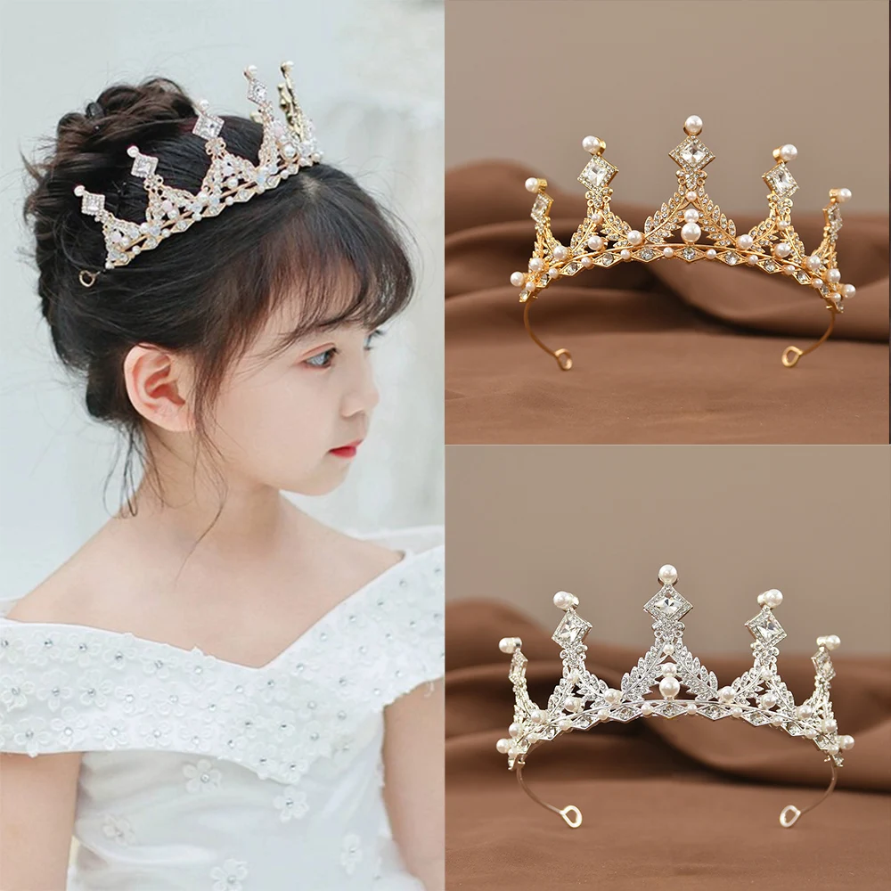 Princess Crown Tiaras Headband Hair Jewelry Girls Party Prom Birthday Gift Children\'s Headress Hair Jewelry Accessories