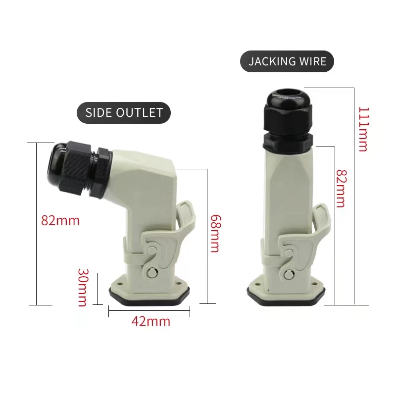 HDC-HA Heavy Duty Connector 4/5/6/8 Core Needle Aviation Industry Waterproof Plug Socket Plastic Housing 220V 10A/16A