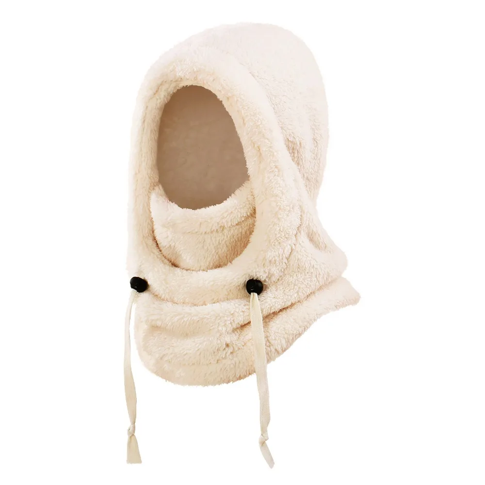 

Soft Plush Balaclava Hats Windproof Warm One-piece Hat Scarf Ear Protection Cap