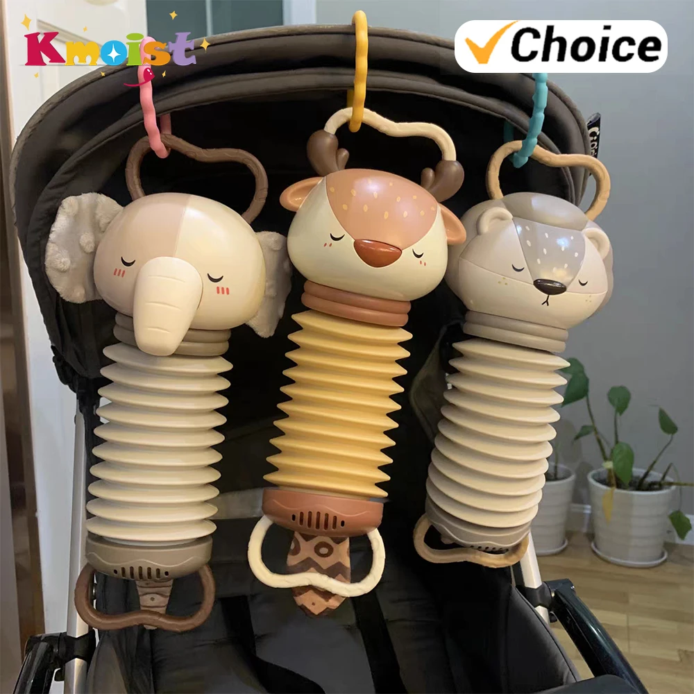 Giocattolo musicale per fisarmonica per bambini, animale del fumetto, auto appesa, strumento per l'educazione precoce, musica vocale elettronica, giocattoli lenitivi, regali per bambini