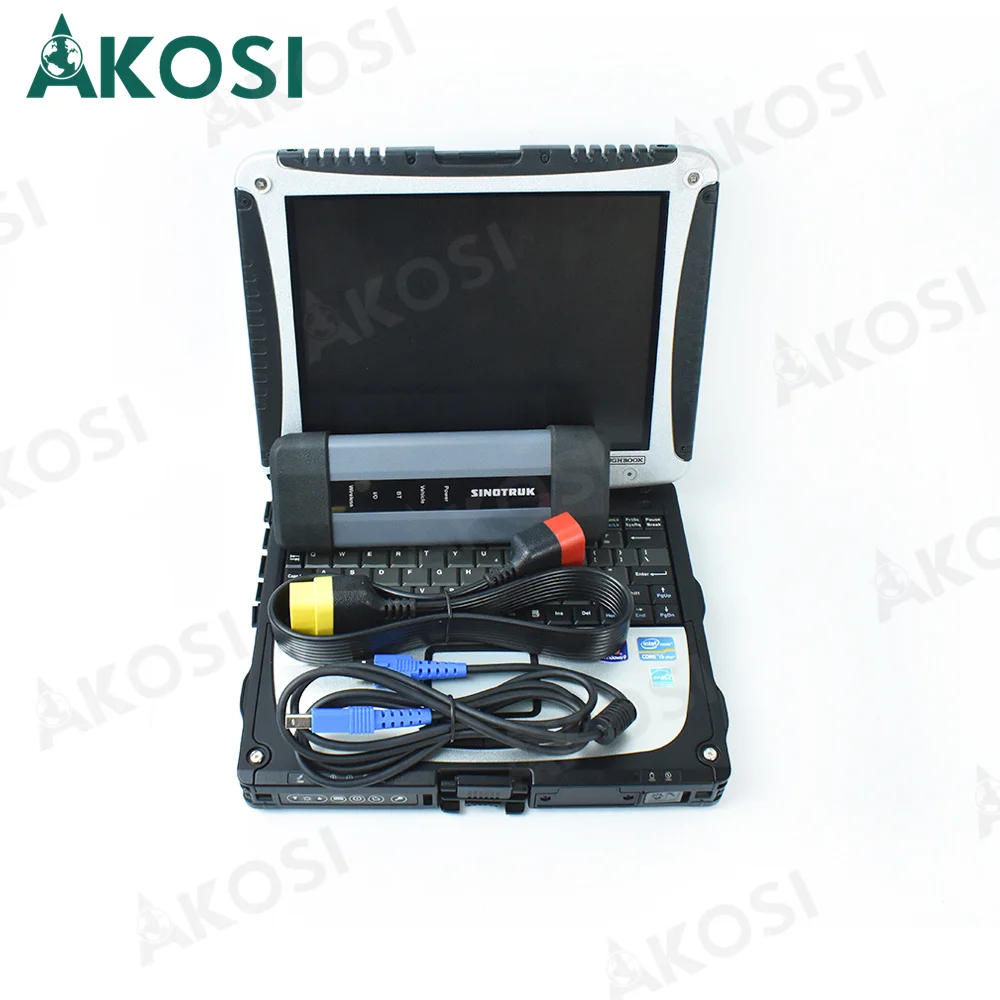 Truck Diagnostic Tool For Sinotruk EOL OBD Diesel For HOWO A7/T7H/Sitrak/Hohan Diagnostic Tool+CF19 Laptop