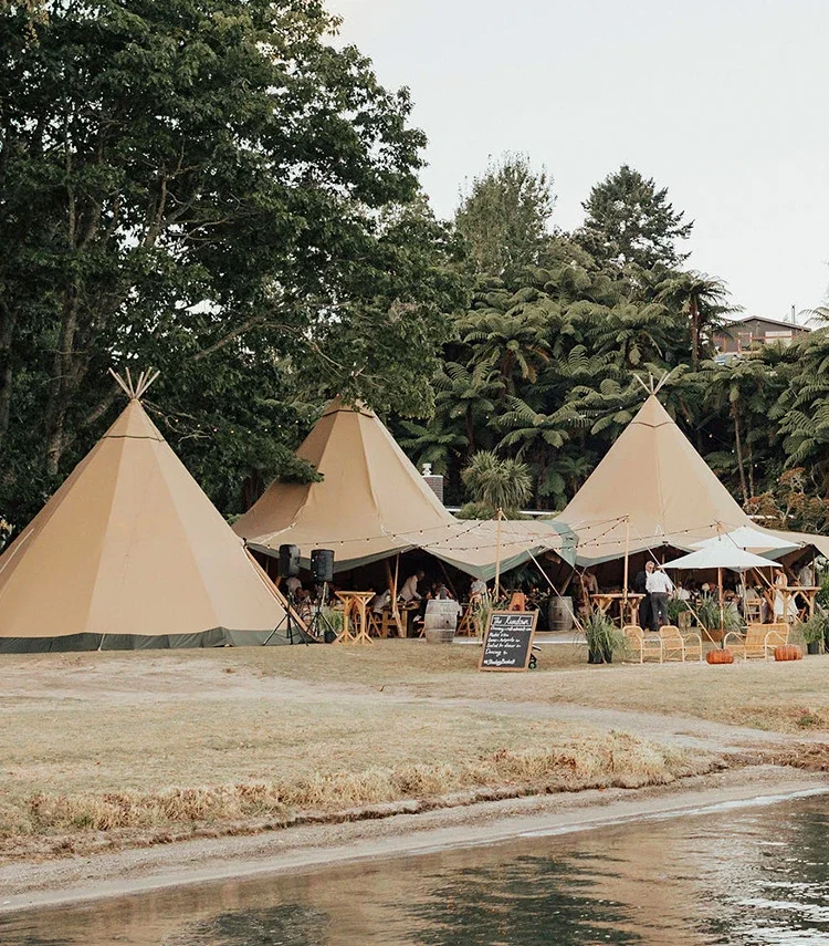 Hotel Tent Outdoor Camping Restaurant Camping Scenic Area Team Building Pyramid Straw Hat Pagoda